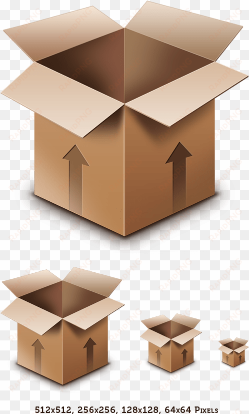 preview of the cardboard box - boite en carton png