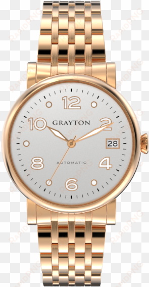 previous - grayton women’s rose gold automatic watch with white