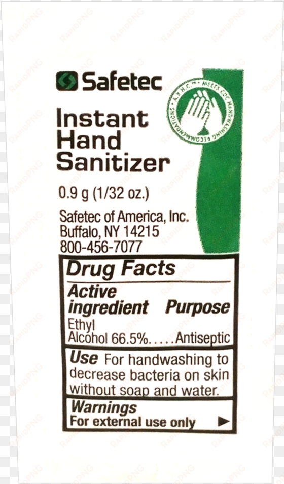 previous - safetec 17378 100 instant hand sanitizer packets 0.9