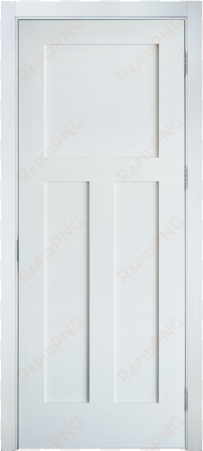 primed white interior 3-panel craftsman - home door