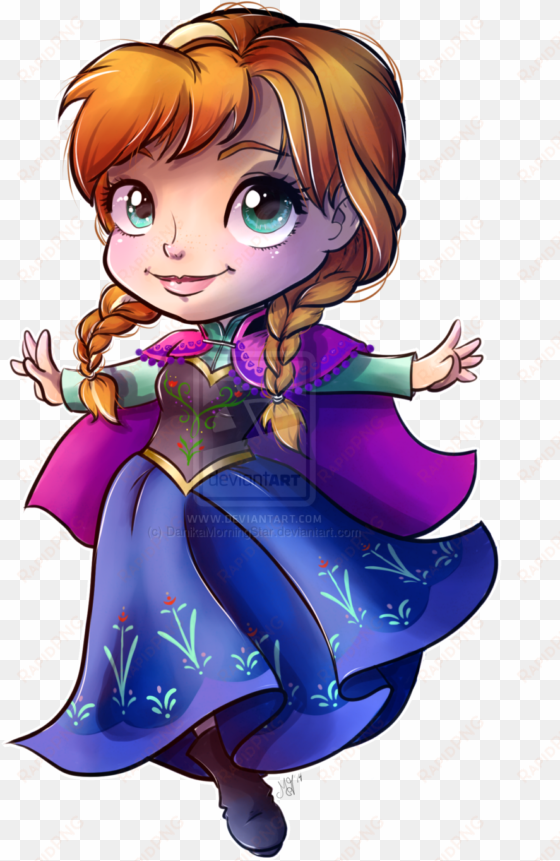 Princess Anna By On @ - Anna Frozen Chibi transparent png image