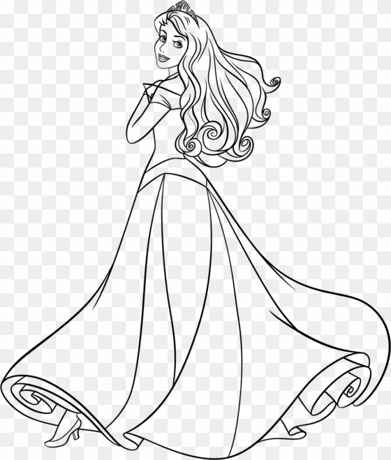 princess aurora rapunzel belle fa mulan ariel - princess aurora black and white
