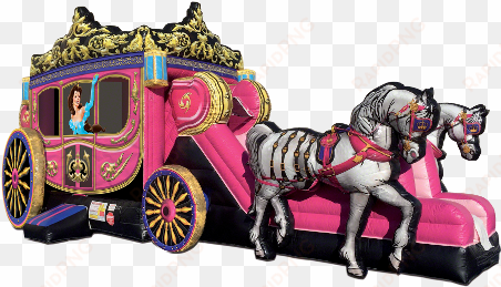 princess carriage png - horse carriage bounce house