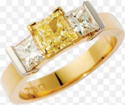 princess cut trilogy diamond ring - engagement ring