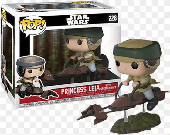 princess leia on speeder bike deluxe pop vinyl figure - funko pop luke skywalker with speeder bike