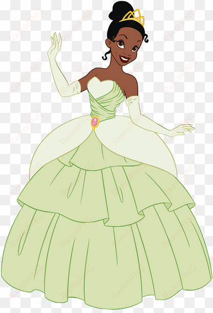 princess tiana in her new beautiful ballgown dress - princess tiana
