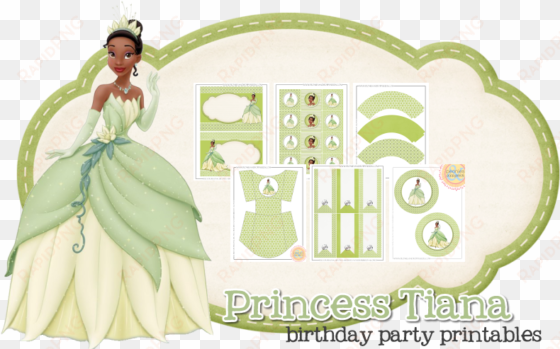 princess tiana party set - princess and the frog - tiana