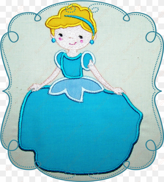 princess with the glass slipper - embroidery