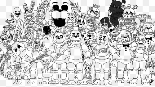 print family five nights at freddys fnaf 2 coloring - sister location coloring pages fnaf