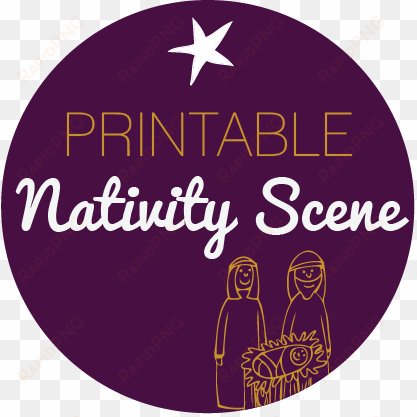 printable nativity scene - hollywood sign