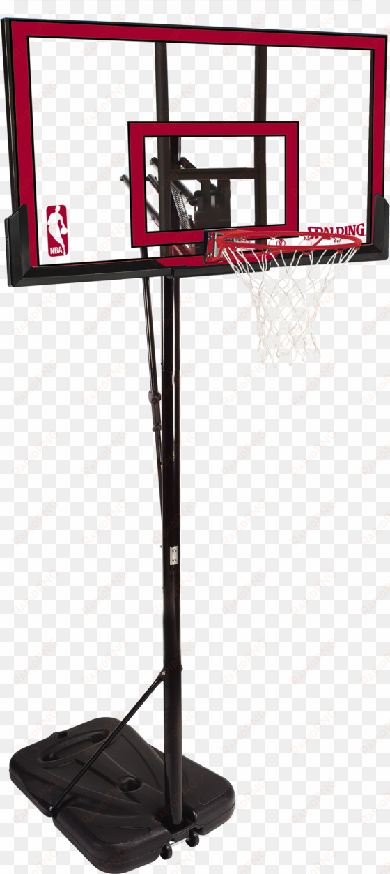 pro glide™ polycarbonate portable basketball hoop system - basketball hoops portable spalding