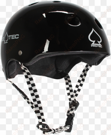 pro-tec classic gloss black checker skate helmet