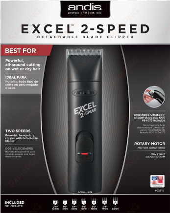 product image product image product image - andis professional excel 2-speed hair clipper