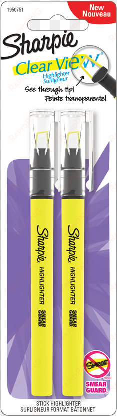product image - sanford 1950745 clearview highlighters 3/pkg - yellow