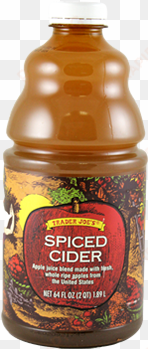 product in container - trader joe's spiced cider