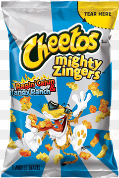 product proposition - - cheetos mighty zingers flavored snacks, ragin' cajun