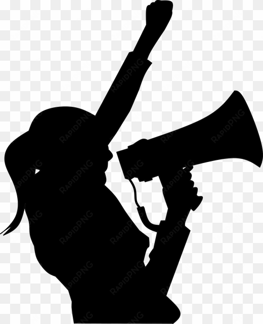 protesting, megaphone, hand, woman, yelling, silhouette - woman yelling silhouette
