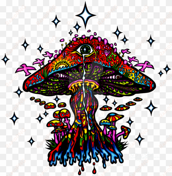 psychedelic mushroom by sandersartgallery on deviantart - psychedelic png