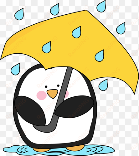 puddle - penguin in the rain