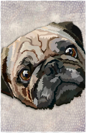 pug love poster 23*36 - society6 pug rug - 2' x 3' by ancello