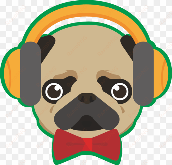 pug puppy dog breed clip art - icon