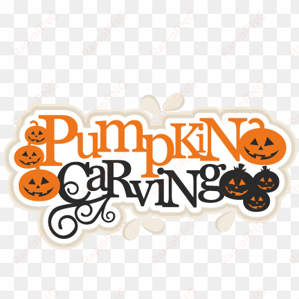 pumpkin carving title scrapbook title svg cutting files - halloween pumpkin carving title