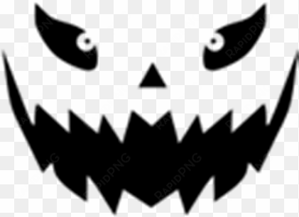 pumpkin vector face - transparent scary pumpkin face