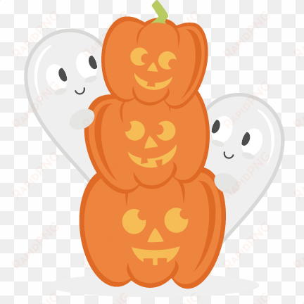 pumpkins with ghosts svg cut files for scrapbooking - scalable vector graphics