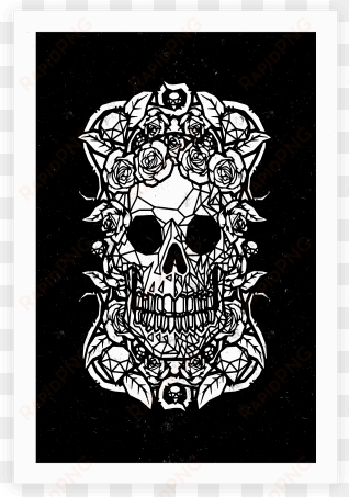 punk diamond skull poster - punk diamond skull tote bag: funny tote bag from lookhuman.