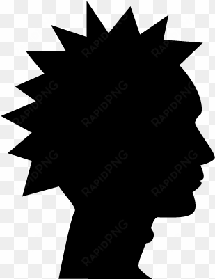Punk Male Head Side View Silhouette Vector - Skyn Extra Lube transparent png image