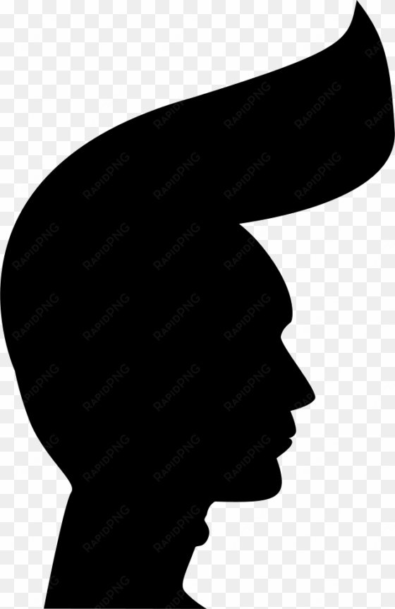 punk man head silhouette - silhouette