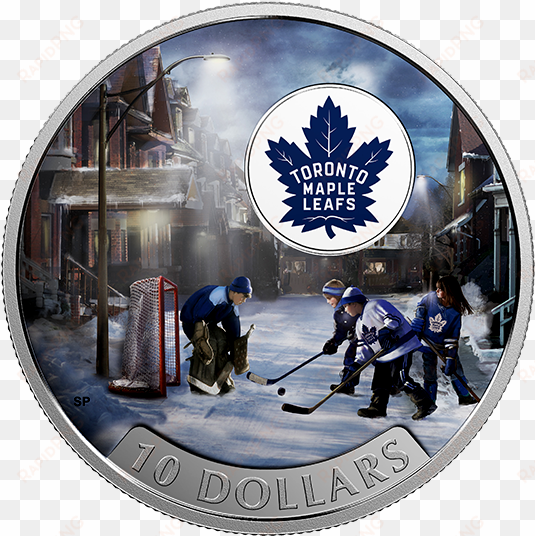 pure silver coloured coin passion to play - toronto maple leafs coin