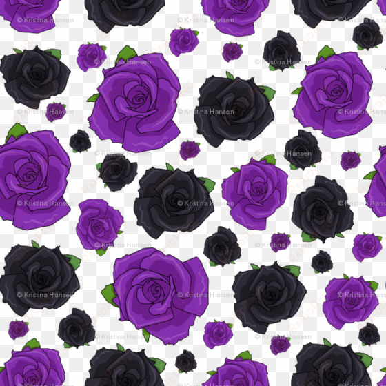 Purple And Black Roses - 1 Black & 1 Purple Rose Bush Bouquet Floral Halloween transparent png image