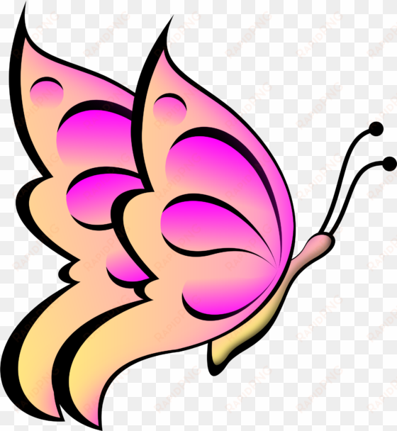 purple and peach butterfly svg clip arts 552 x 599