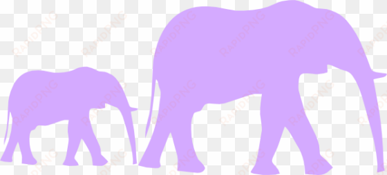 Purple Baby Shower Elephant Mom And Baby Vector Clip - Silhouettes Clipart African Animal Silhouette transparent png image