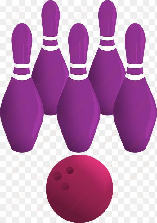 purple bowling pin clipart - purple bowling pins