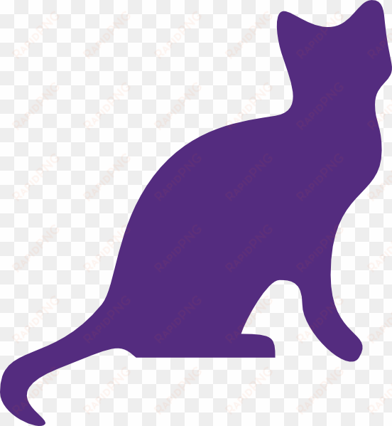 purple cat clip art at clker - purple cat silhouette