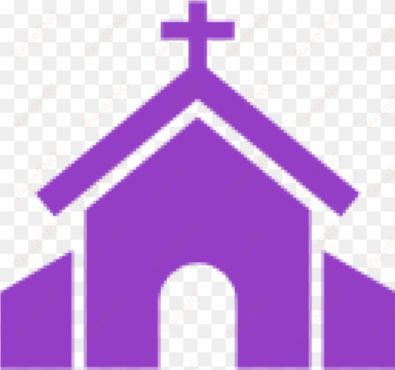 purple clipart church - christian church