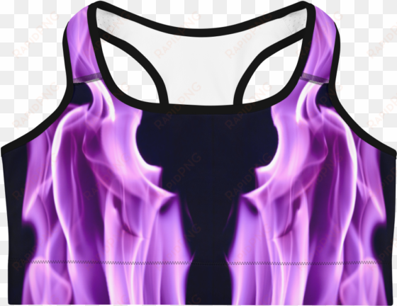 purple flame sports bra - sports bra