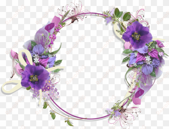 purple flower borders and frames - purple frame png