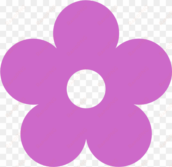 Purple Flower Clipart Hippie Flower - Colored Flower Clipart transparent png image