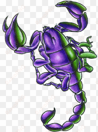 purple ink scorpio tattoo design - scorpio tattoo png