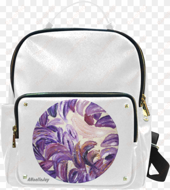 purple leaves with gold flakes campus backpack/small - purple leaves with gold flakes backpack by anoellejay