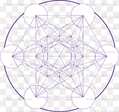 purple metatrons cube 40cms diameter - metatron's cube