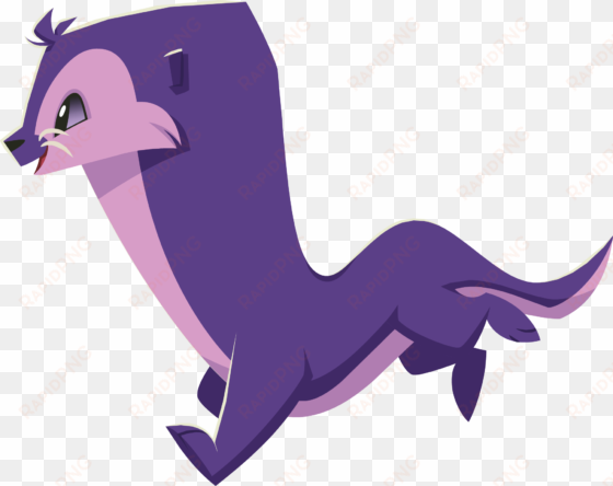 purple otter - animal jam otter transparent