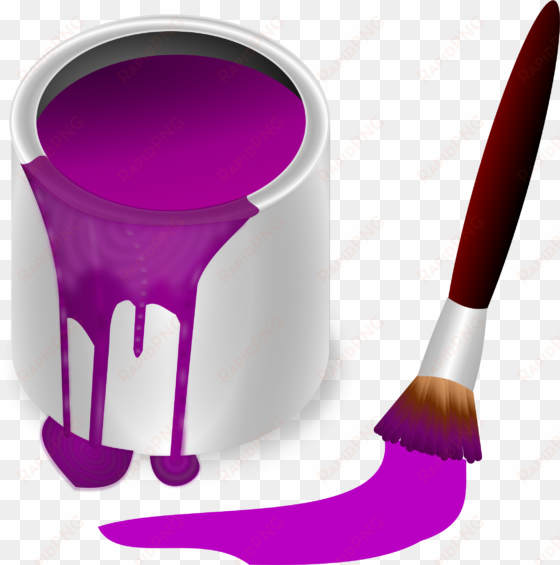 purple paint with paint brush svg clip arts 594 x 600