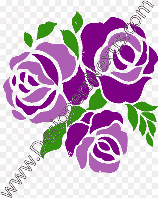 Purple Rose Clipart Three Rose - Purple Rose Vector Png transparent png image