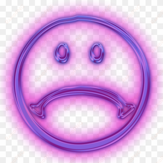 - - purple sad face png