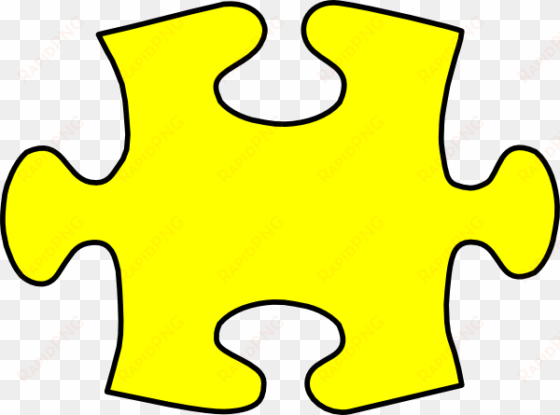 puzzle piece clip art at clker com - autism puzzle pieces yellow
