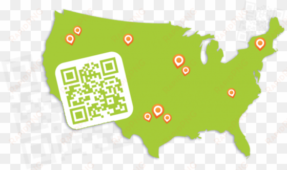 qr code generator and management system, image - united states country outline